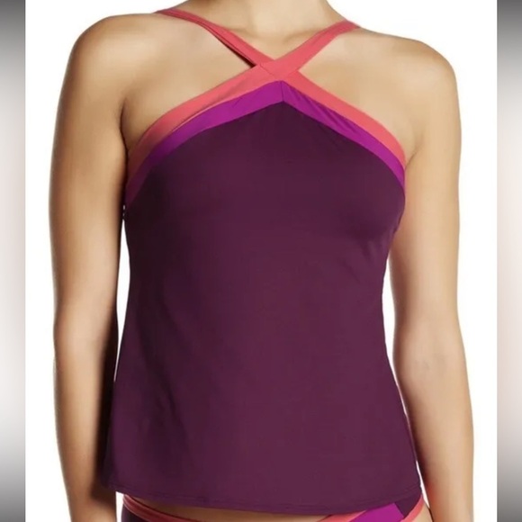 BECCA By Rebecca Virtue 2 Piece Metropolis Tankini Top & Bottom Size Medium - Picture 1 of 12